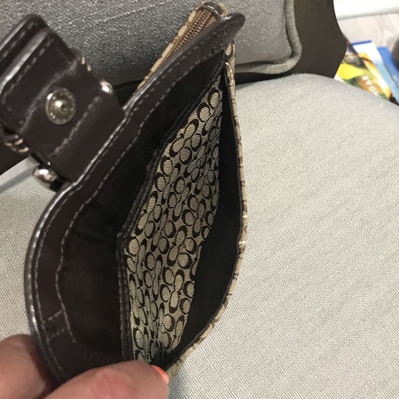 Coach signature soho buckle wristlet in brown - Picture 7 of 11